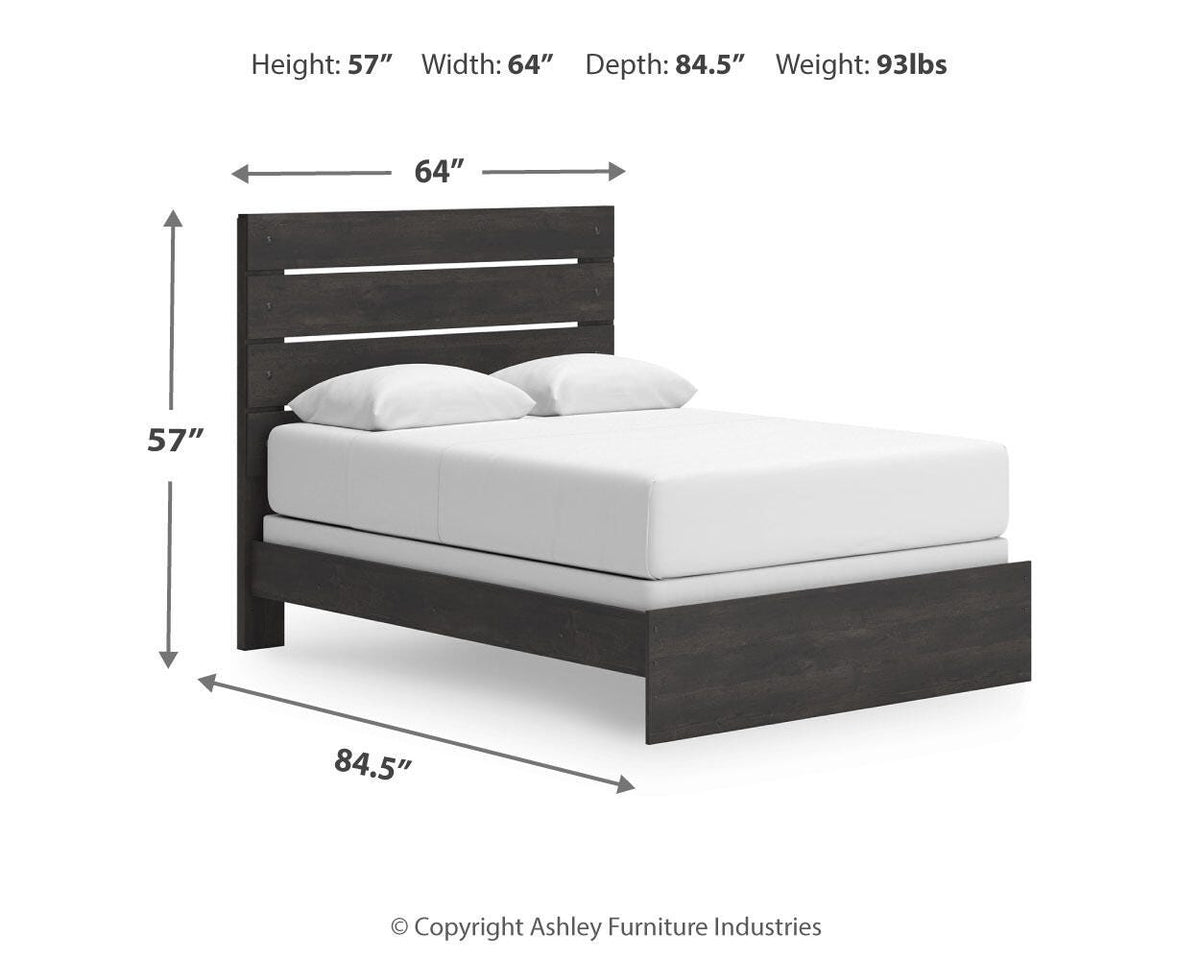 Hollivern Queen Panel Bed in Dark Gray, alternate view 4