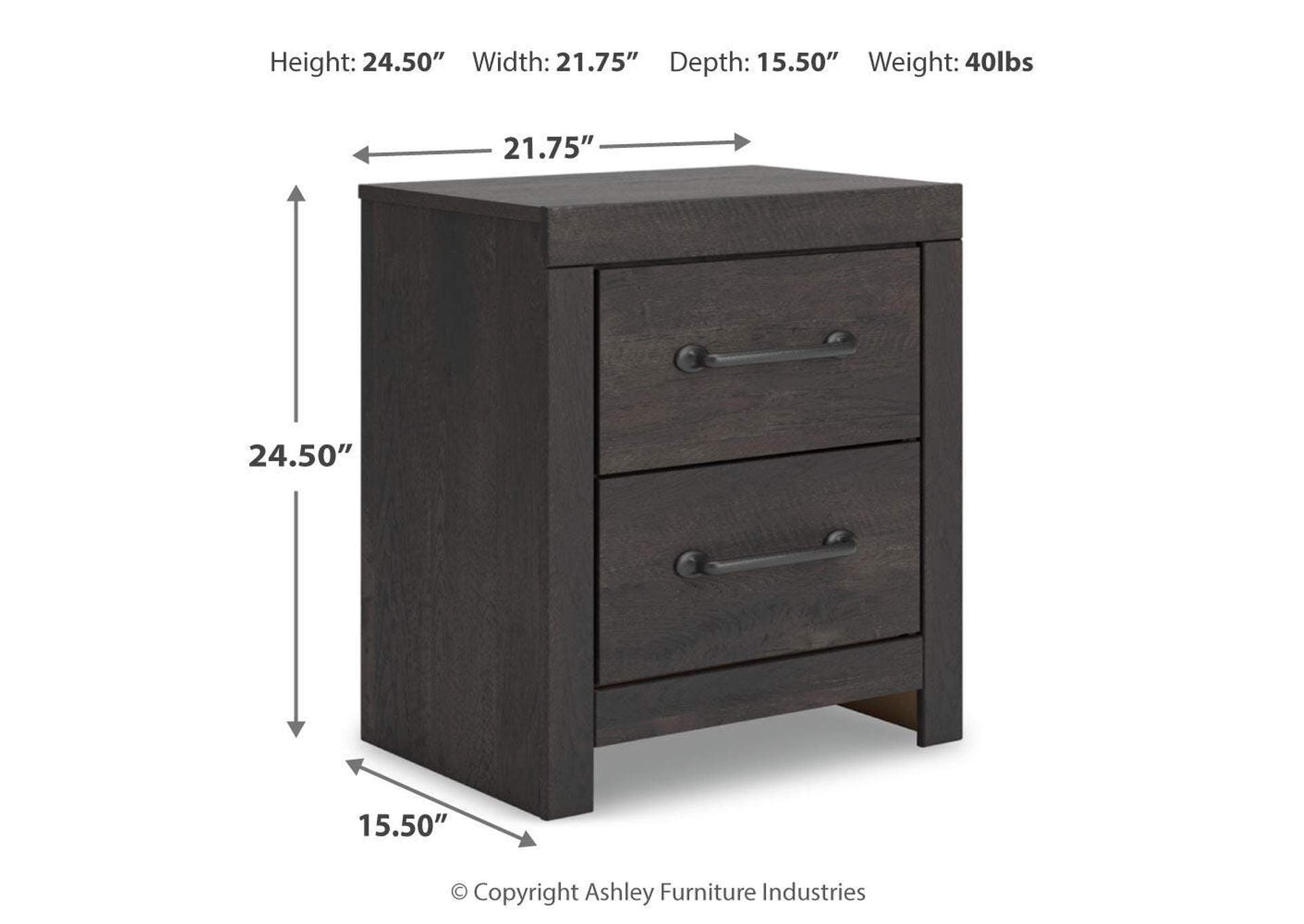 Delmorta Full Panel Bed, Dresser, Mirror and 2 Nightstands dimensions