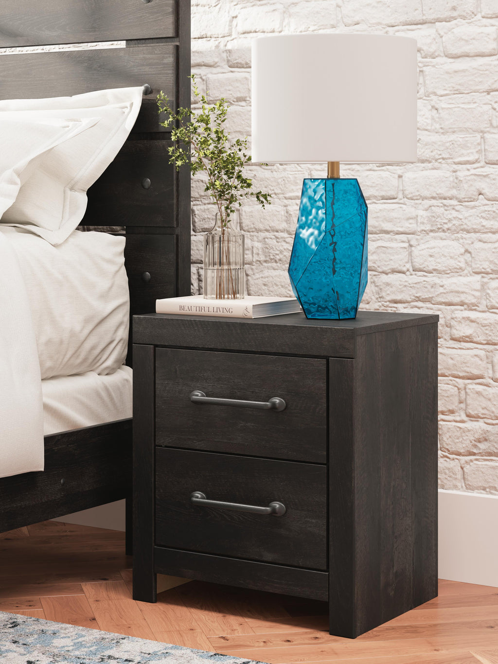 Hollivern Nightstand in Dark Gray, alternate view 3