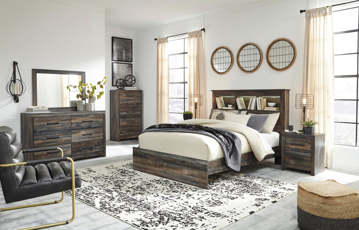 Drystan Queen Bookcase Bed in Multi, alternate view 4
