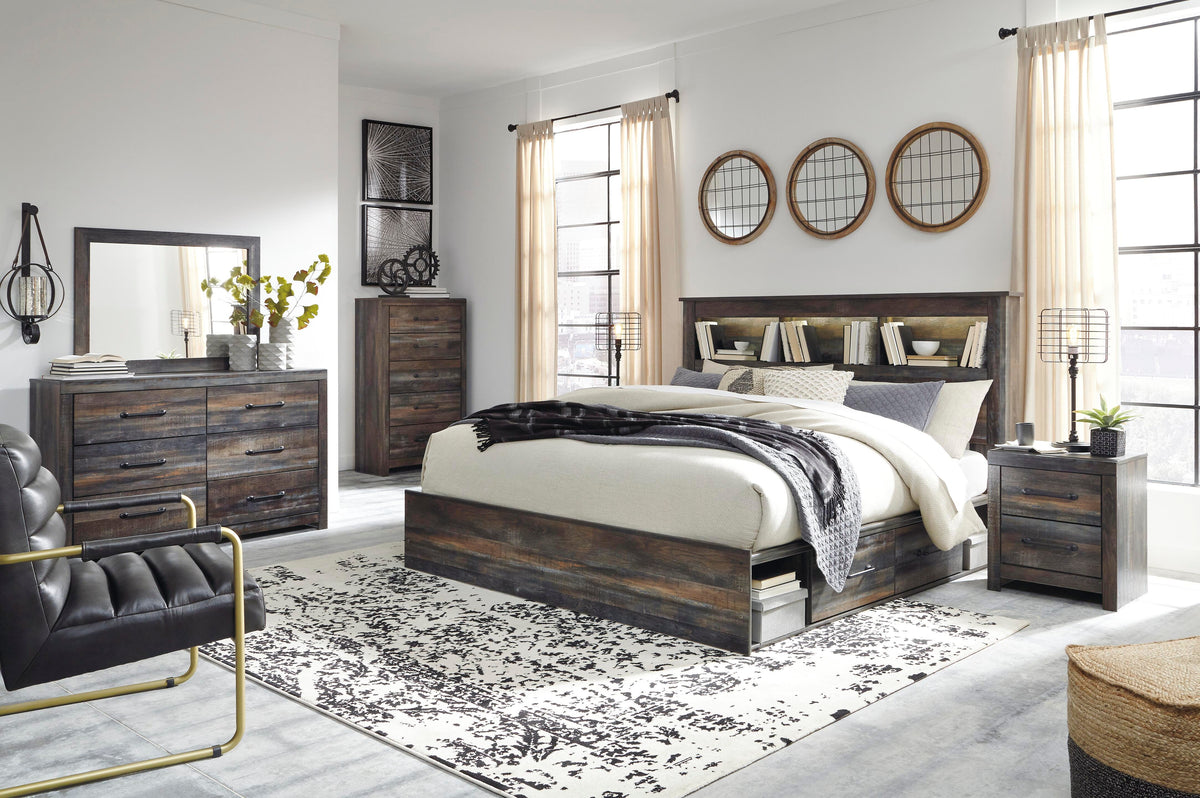 Drystan King Bookcase Bed with 2 Storage Drawers - image 4