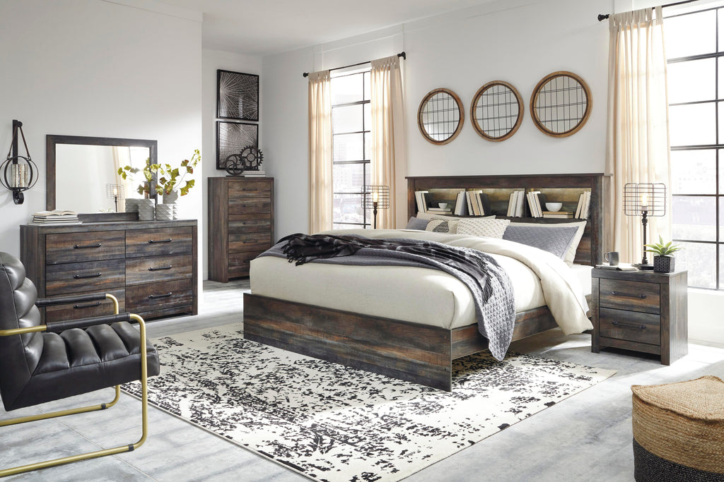 Drystan King Bookcase Bed in Multi, alternate view 4