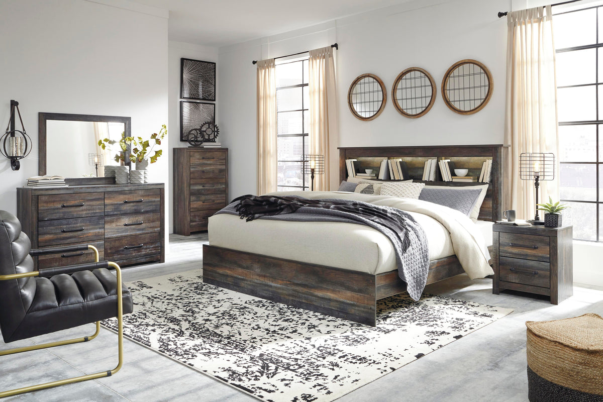Drystan King Bookcase Bed in Multi, alternate view 4