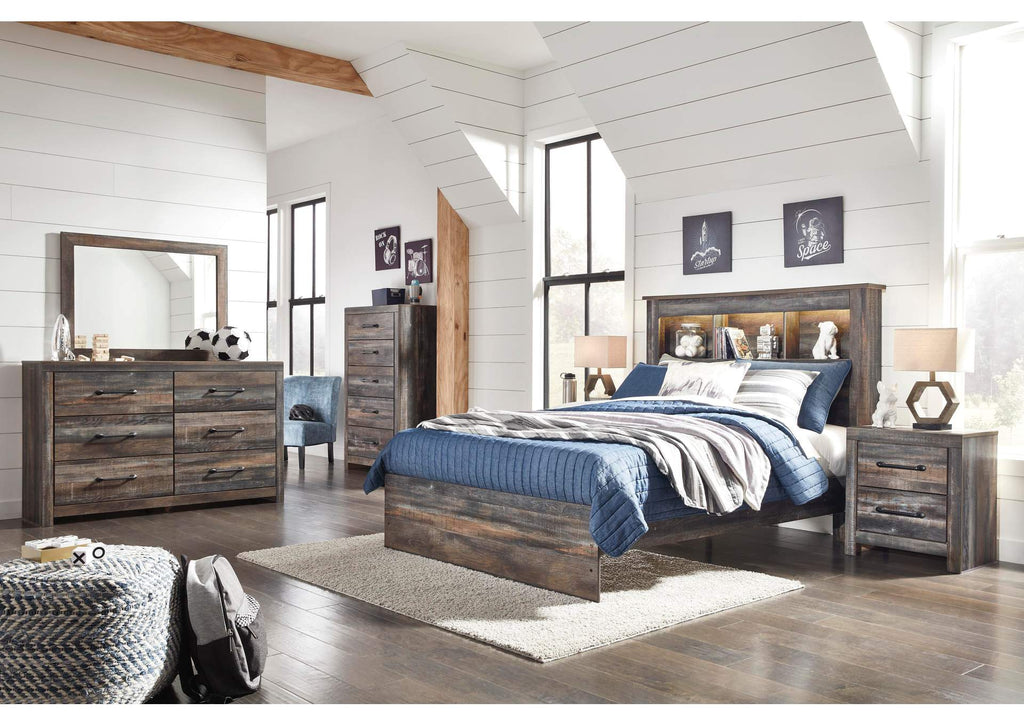 Drystan Full Bookcase Bed with Dresser