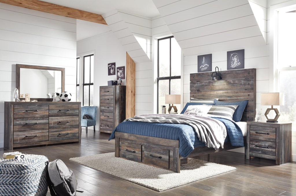 Drystan Full Panel Bed with 2 Storage Drawers - image 5