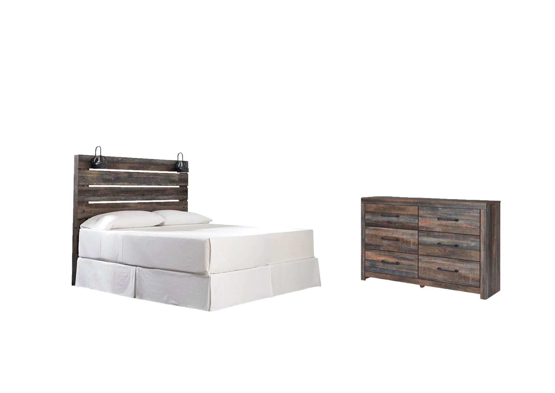 Drystan King Panel Headboard Bed with Dresser