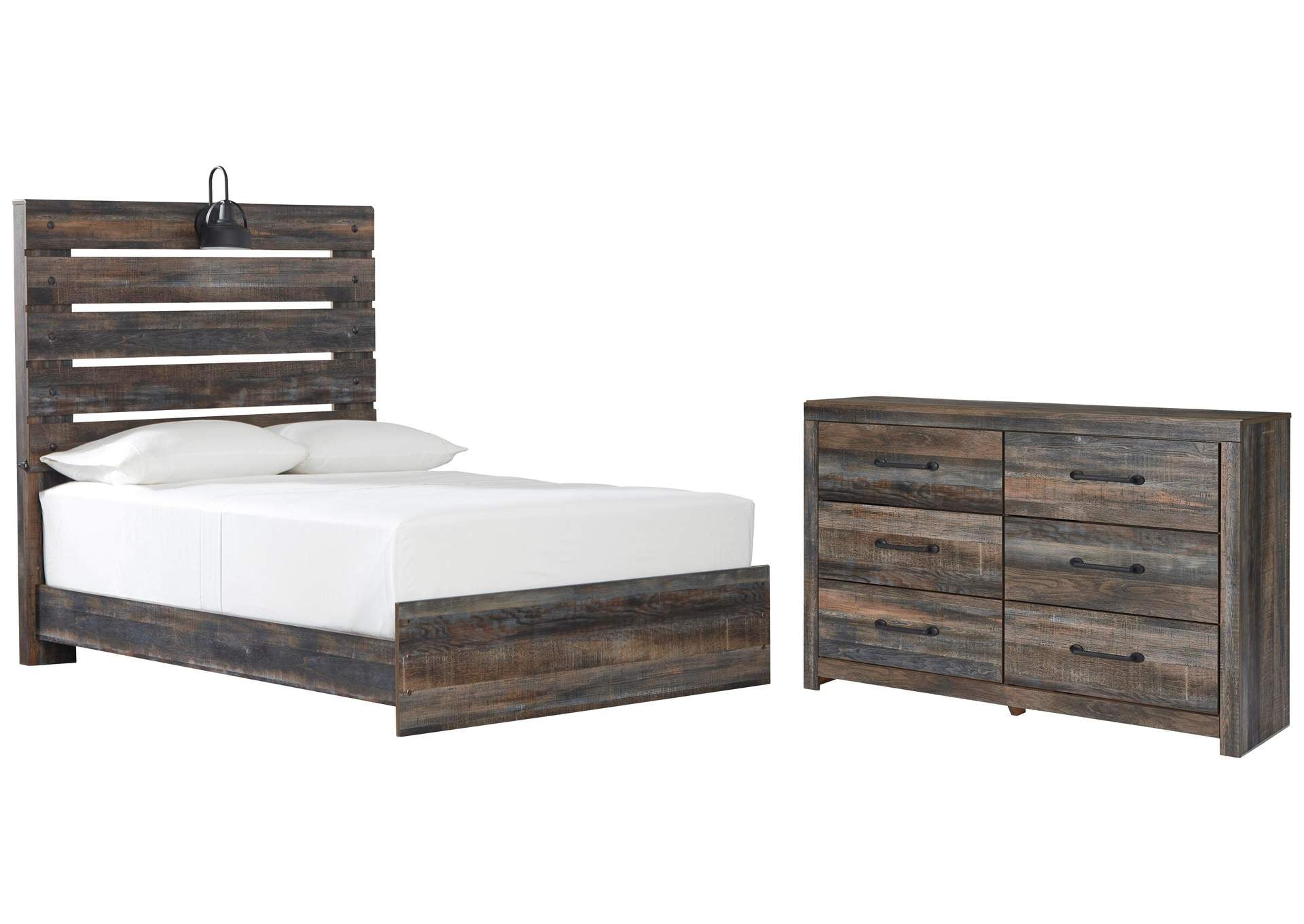 Drystan Full Panel Bed with Dresser