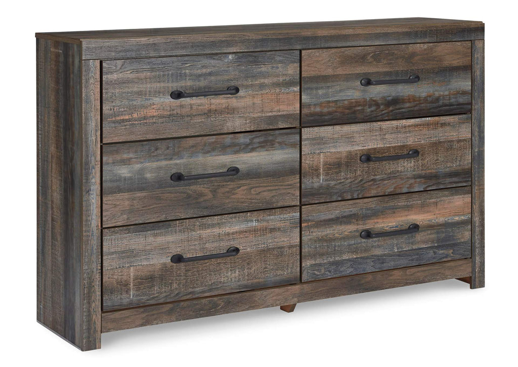 Drystan King/California King Bookcase Headboard Bed with Dresser angled view
