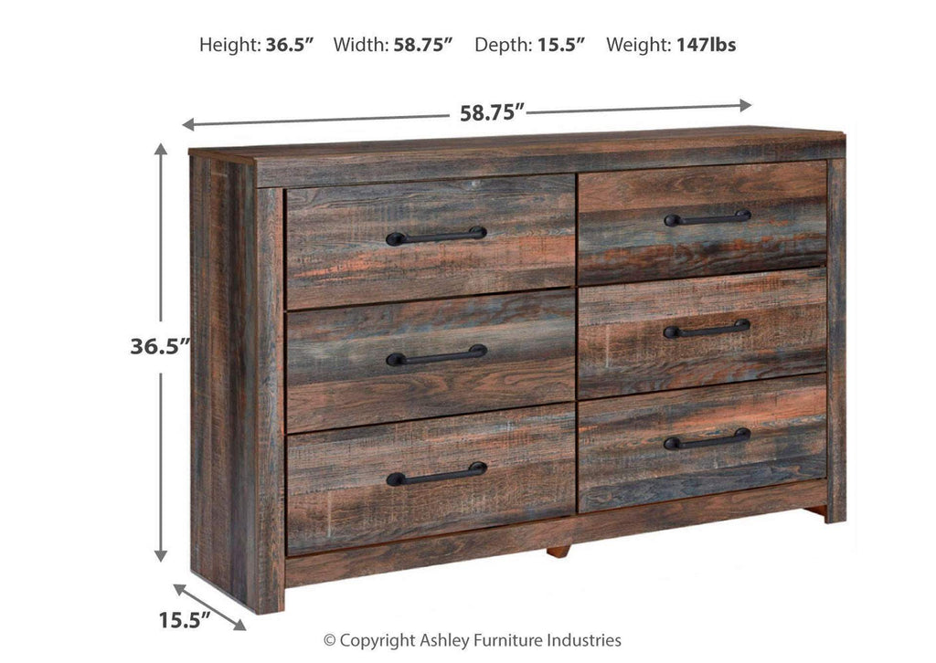Drystan Full Bookcase Bed with Dresser dimensions