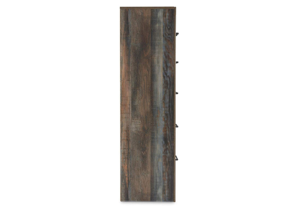 Drystan King Panel Bed with Chest and Nightstand side view