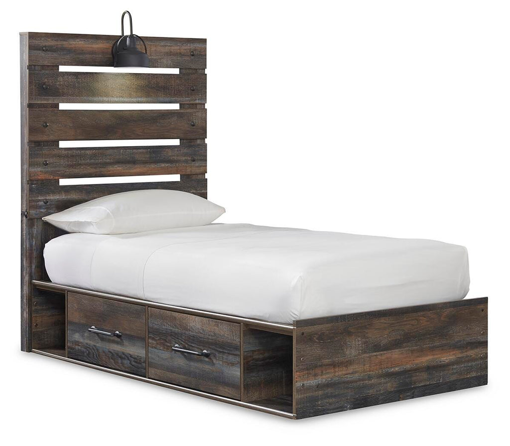 Drystan Twin Panel Bed with 4 Storage Drawers - image 3
