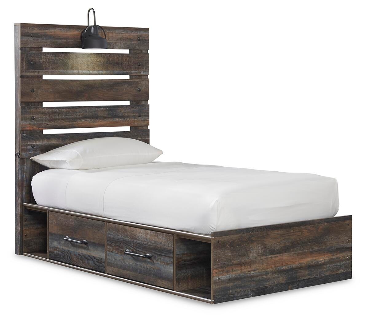 Drystan Twin Panel Bed with 4 Storage Drawers - image 3