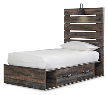 Drystan Twin Panel Bed with 4 Storage Drawers - image 1