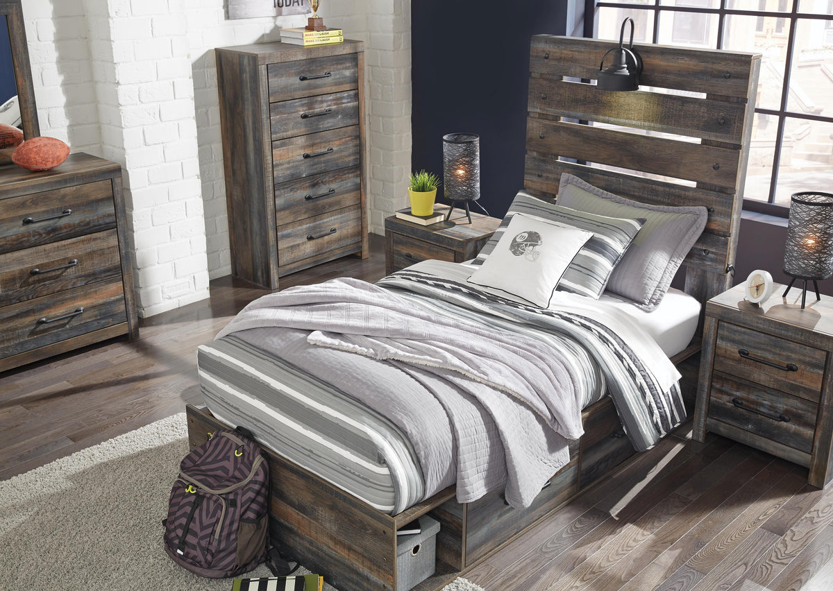 Drystan Twin Panel Bed with 4 Storage Drawers - image 5