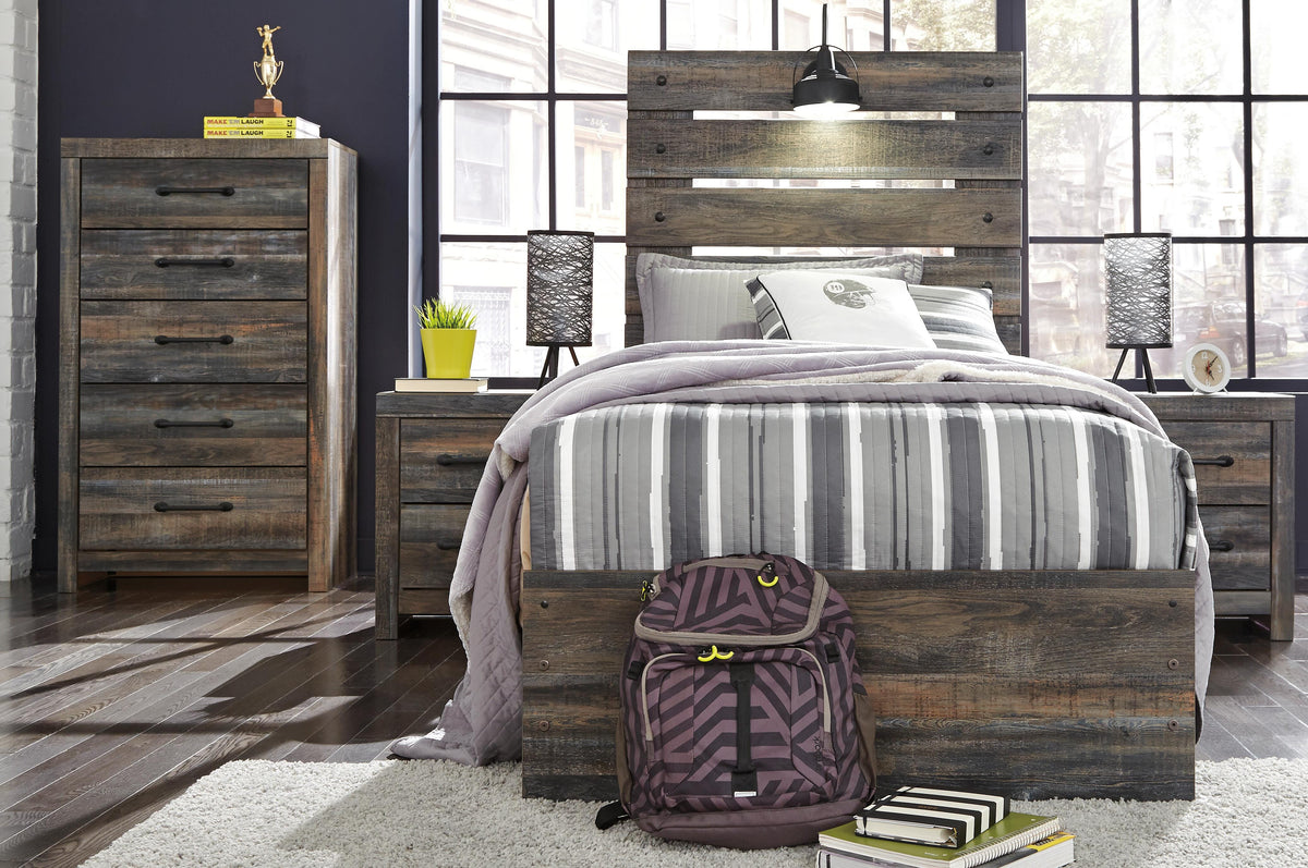 Drystan Twin Panel Bed with 4 Storage Drawers - image 6