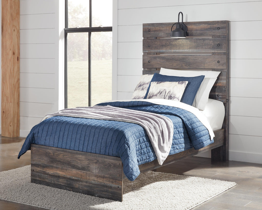 Drystan Twin Panel Bed in Multi, lifestyle view