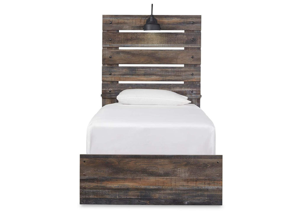Drystan Twin Panel Bed with Dresser and Nightstand front view
