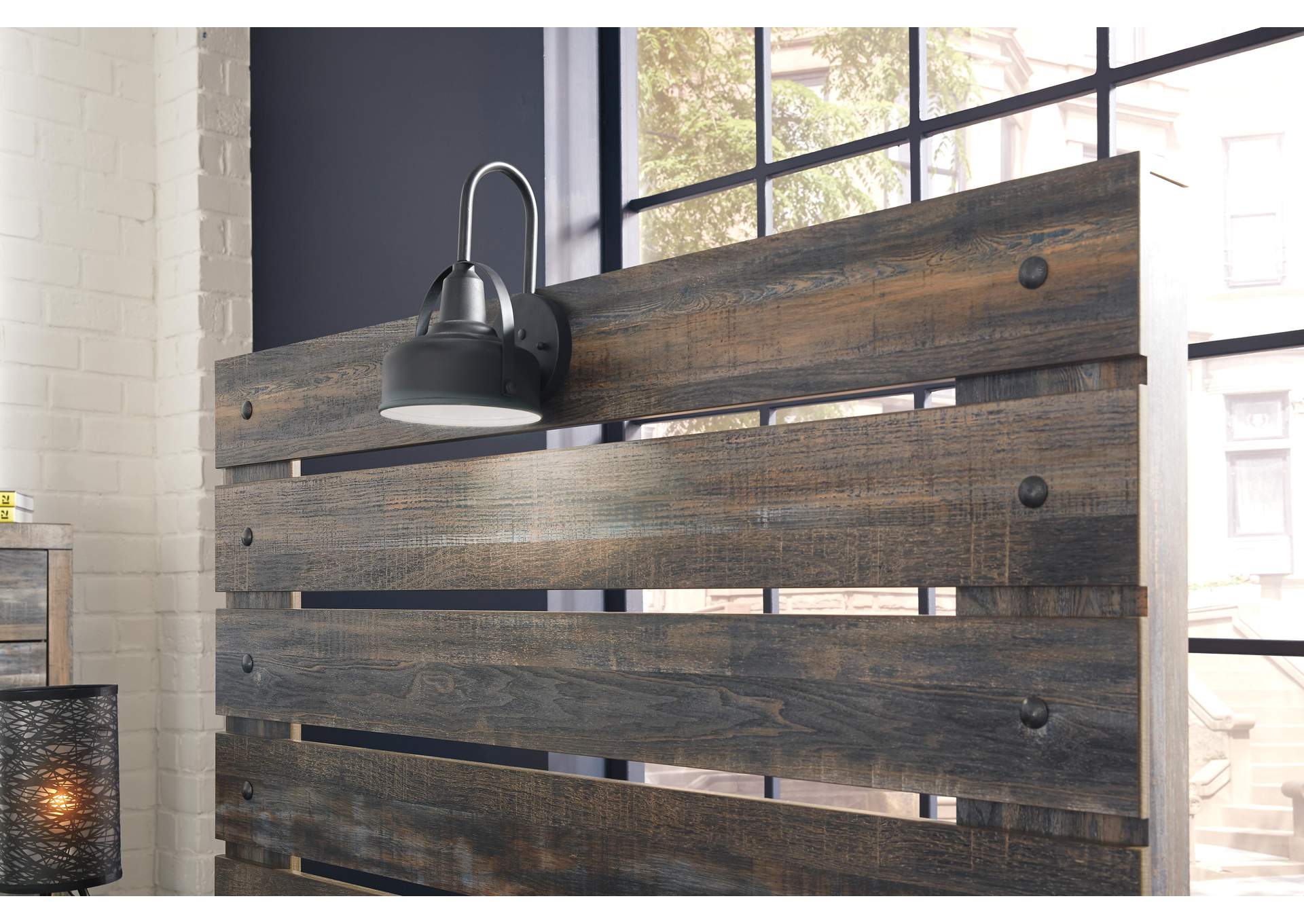 Drystan Full Panel Headboard Bed with Mirrored Dresser