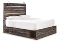 Drystan Twin Panel Bed with 2 Storage Drawers with Mirrored Dresser, Chest and 2 Nightstands