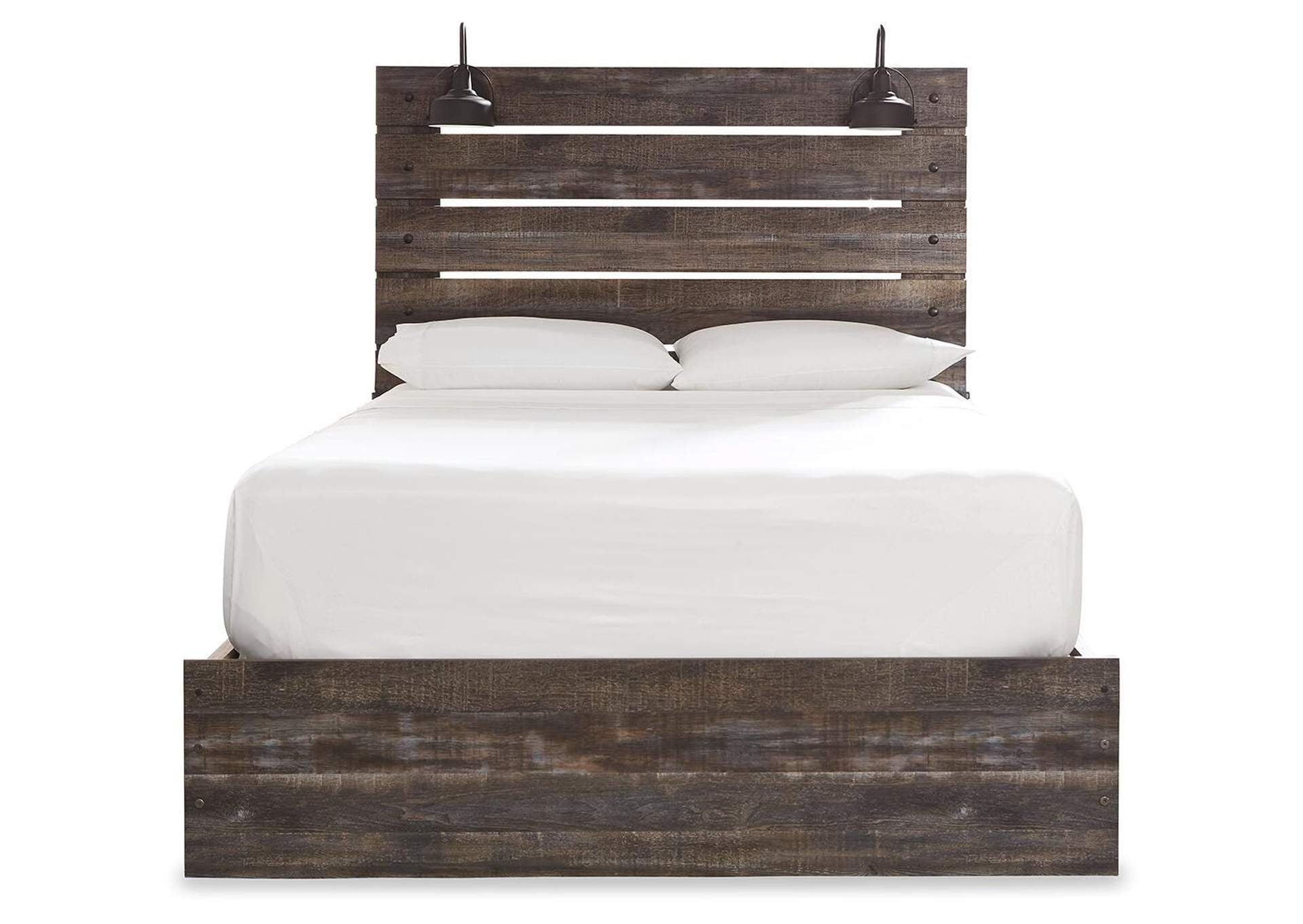 Drystan Queen Panel Bed with Chest and Nightstand front view