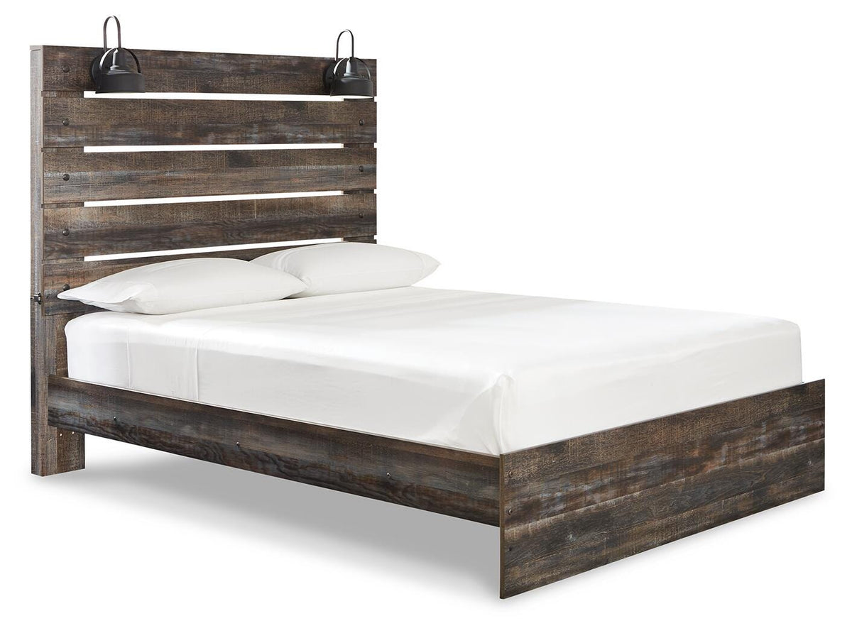 Drystan Queen Panel Bed in Multi, angle view