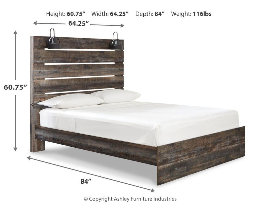 Drystan Queen Panel Bed in Multi, alternate view 4
