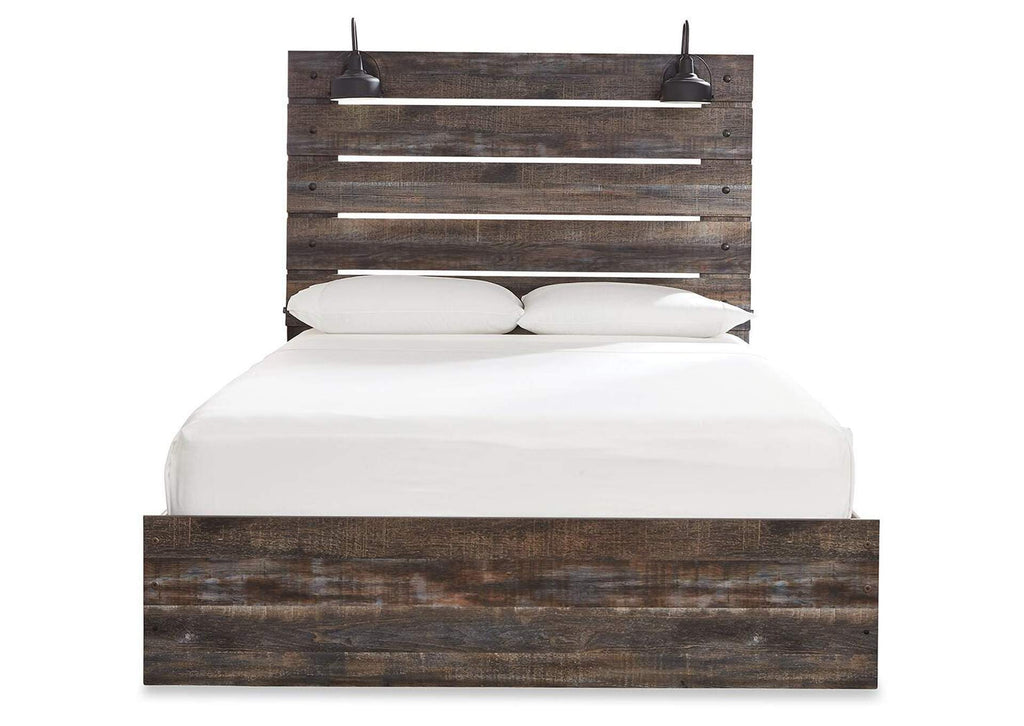 Drystan Queen Panel Bed with Dresser and Nightstand front view