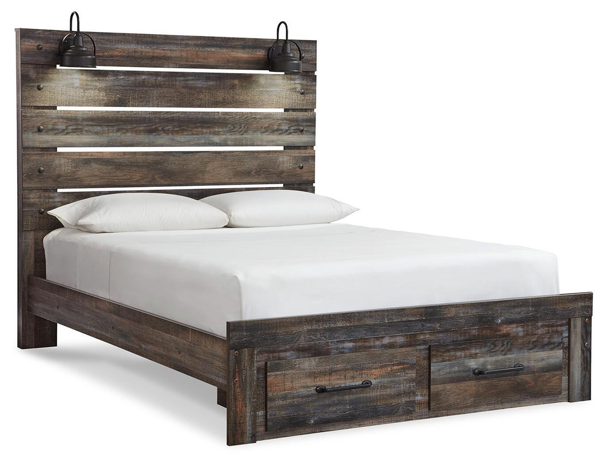 Drystan Queen Panel Bed with 2 Storage Drawers - image 3