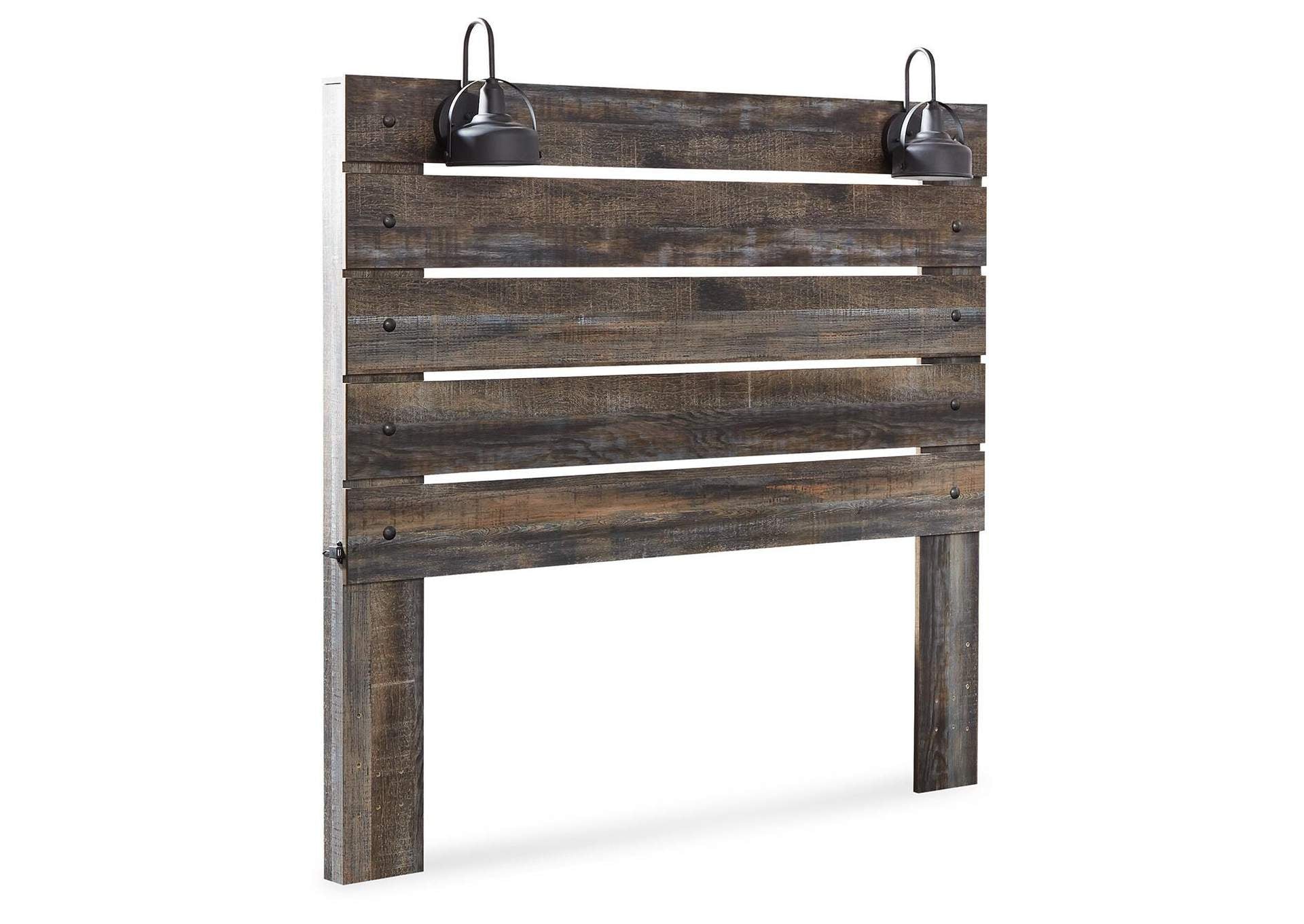 Drystan Queen Panel Headboard Bed with Mirrored Dresser and Chest