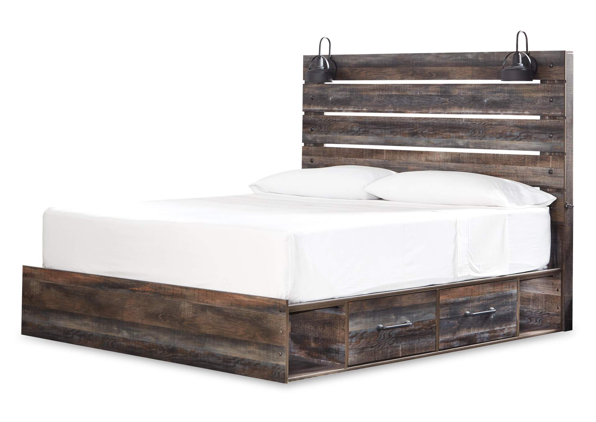 Drystan King Panel Bed with Dresser angled view
