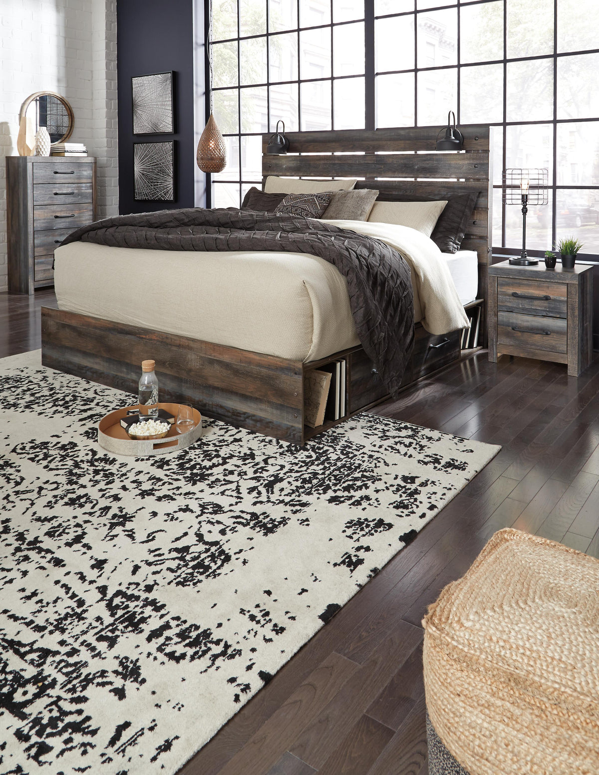 Drystan King Panel Bed with 2 Storage Drawers - image 4