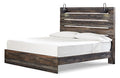 Drystan King Panel Bed in Multi, angle view