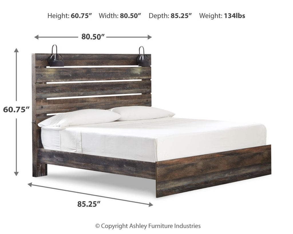 Drystan King Panel Bed in Multi, alternate view 5