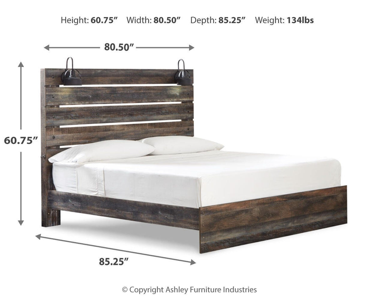 Drystan King Panel Bed in Multi, alternate view 5