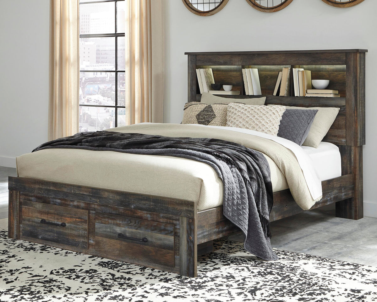 Drystan Queen Bookcase Bed with 2 Storage Drawers - image 2