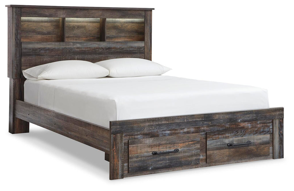 Drystan Queen Bookcase Bed with 2 Storage Drawers - image 3