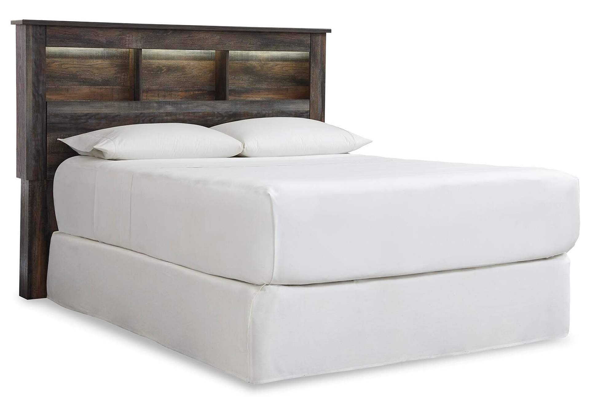 Drystan Queen Bookcase Headboard, Dresser, Mirror, Chest and 2 Nightstands