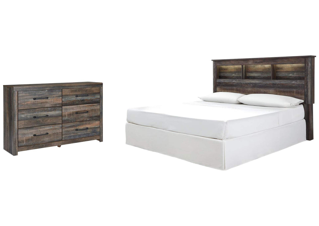Drystan King/California King Bookcase Headboard Bed with Dresser
