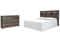 Drystan King/California King Bookcase Headboard Bed with Dresser