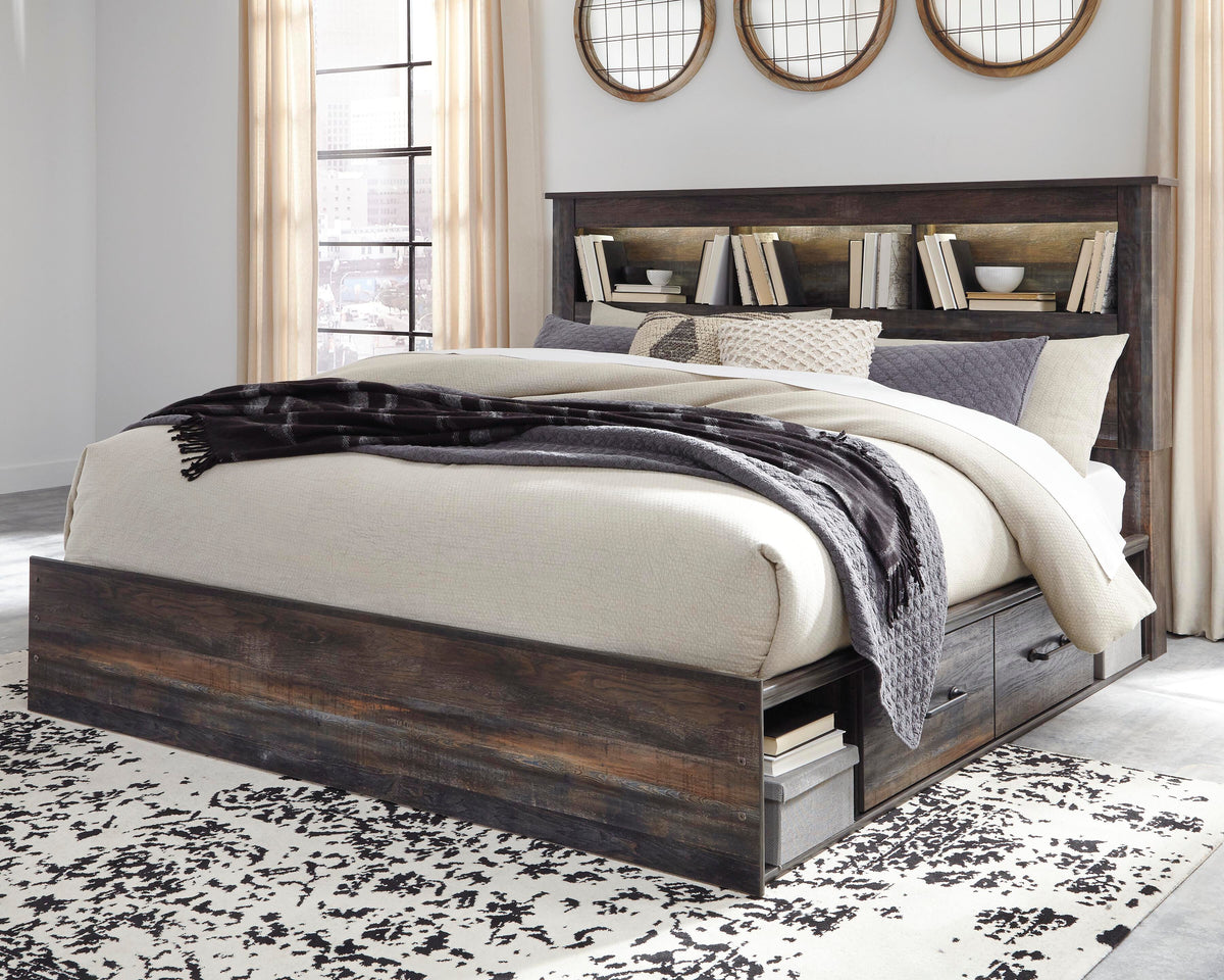 Drystan King Bookcase Bed with 4 Storage Drawers - image 1