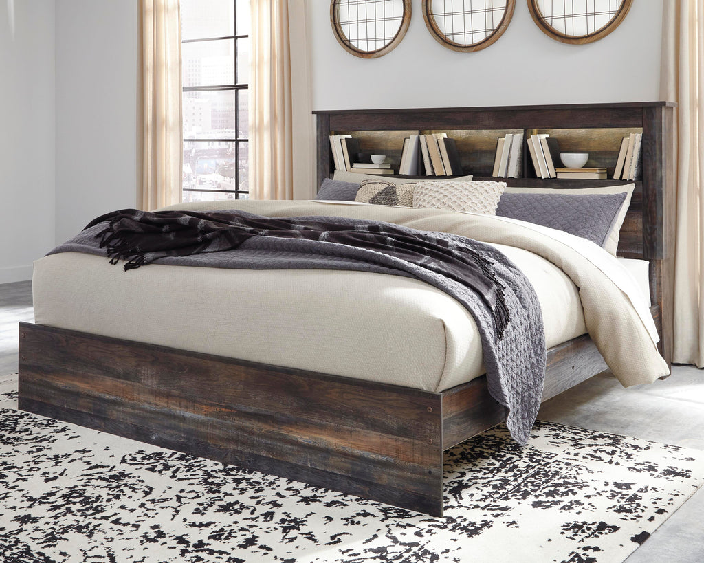 Drystan King Bookcase Bed in Multi, lifestyle view