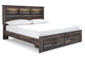 Drystan King Bookcase Bed with 2 Storage Drawers with Dresser