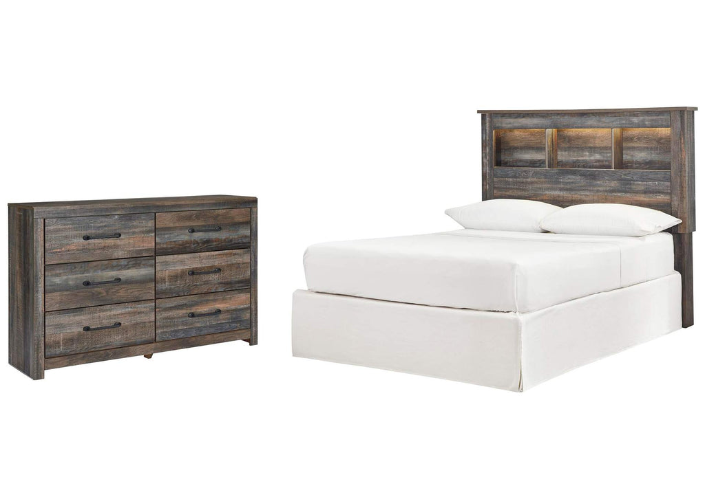 Drystan Full Bookcase Headboard Bed with Dresser