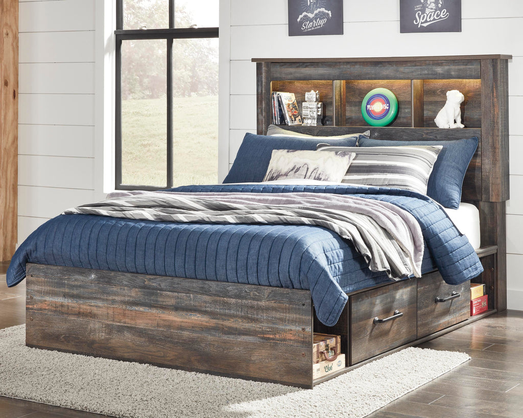 Drystan Full Bookcase Bed with 4 Storage Drawers - image 1