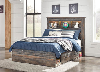 Drystan Full Bookcase Bed with 2 Storage Drawers - image 1