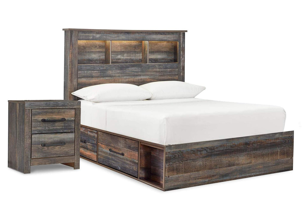 Drystan Full Bookcase Bed with 2 Nightstands