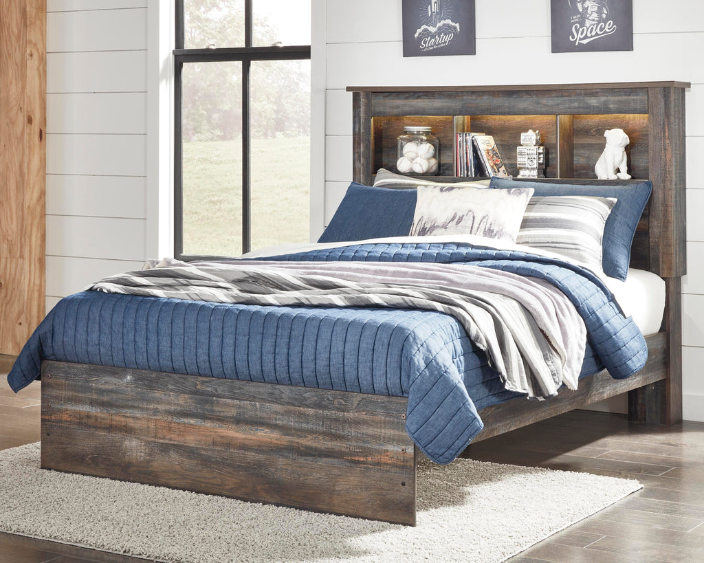 Drystan Full Bookcase Bed in Multi, lifestyle view