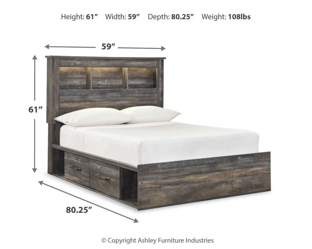 Drystan Full Bookcase Bed in Multi, alternate view 4
