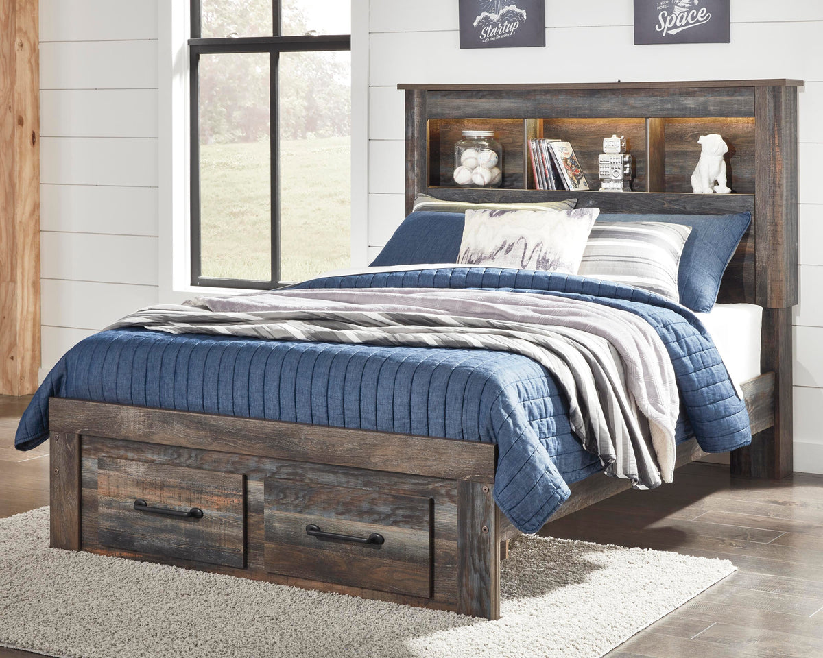 Drystan Full Bookcase Bed with 2 Storage Drawers - image 2