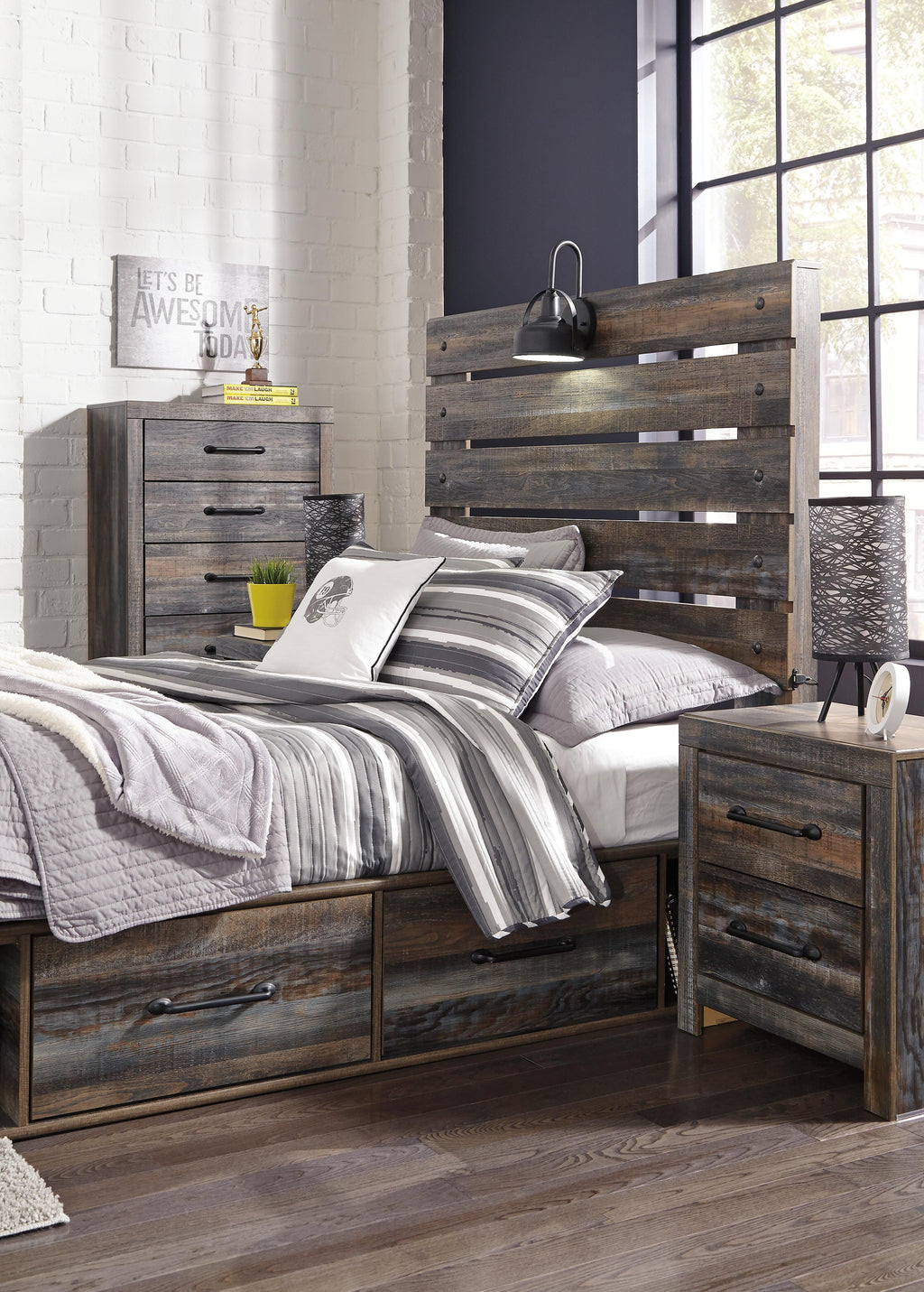Drystan Full Panel Bed with 4 Storage Drawers - image 6